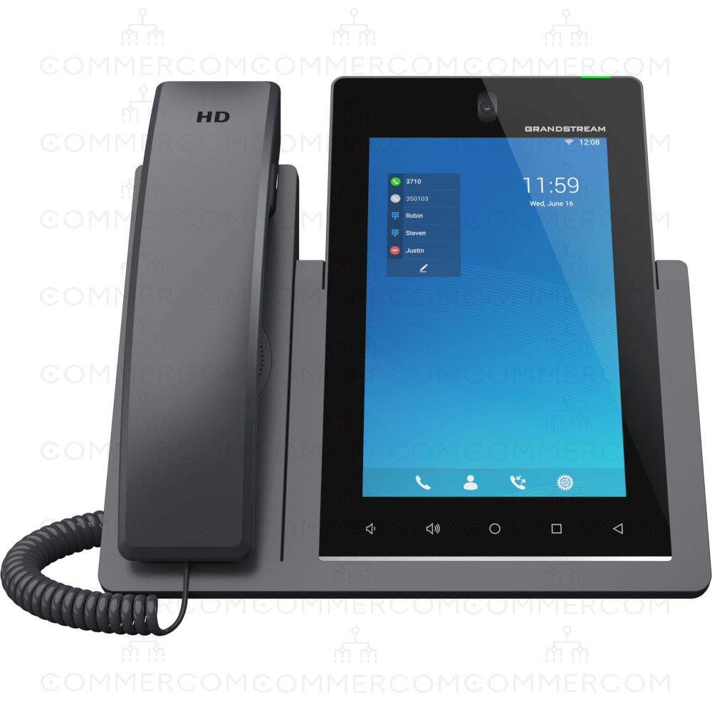 Відео-телефон на базі Android Grandstream GXV3470 вигляд спереду під кутом