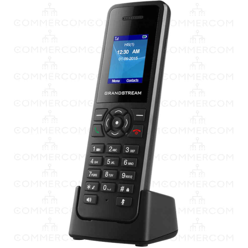 IP DECT телефон Grandstream DP720 вигляд зліва з підставкою